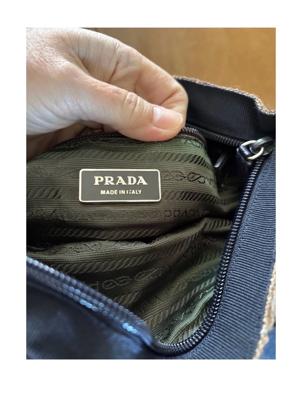 RARE Prada Tweed and Purple Saffiano Leather-Trim Sughero Tote - Picture 13 of 15